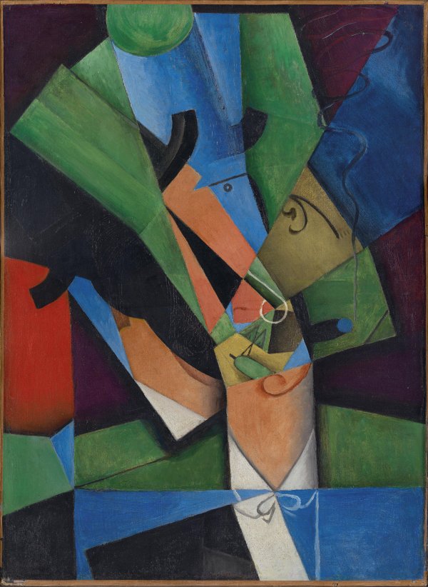 The Smoker (Frank Haviland) - Gris, Juan. Museo Nacional Thyssen